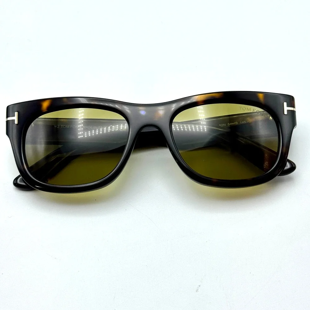 Tom Ford Sunglasses Marshall-02 TF1334 52N Havana Frame Amber Lens 54mm New